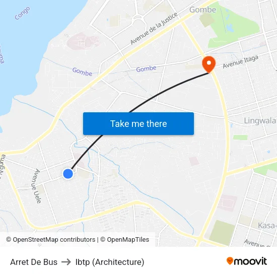 Arret De Bus to Ibtp (Architecture) map