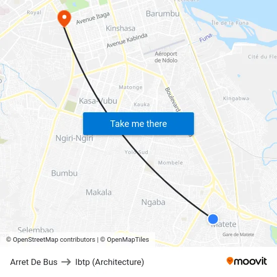 Arret De Bus to Ibtp (Architecture) map