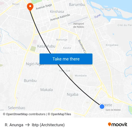 R. Anunga to Ibtp (Architecture) map