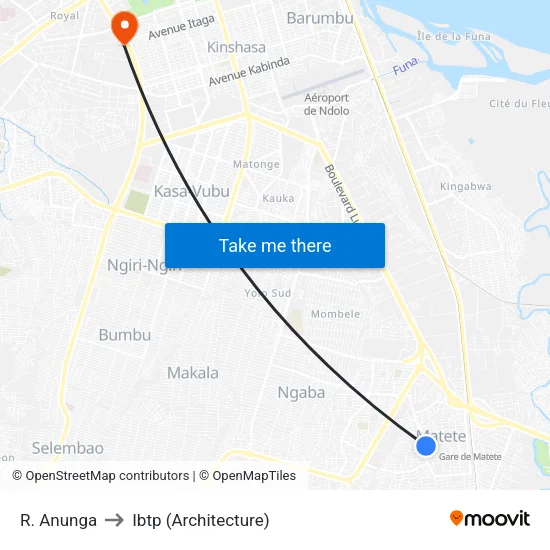 R. Anunga to Ibtp (Architecture) map