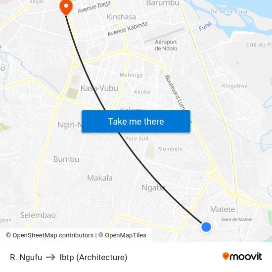 R. Ngufu to Ibtp (Architecture) map