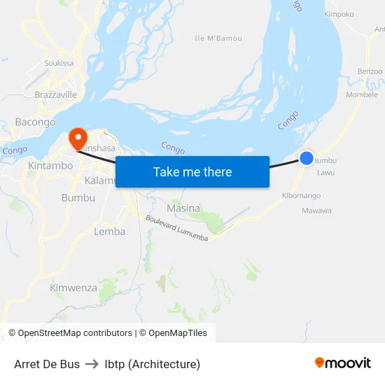 Arret De Bus to Ibtp (Architecture) map