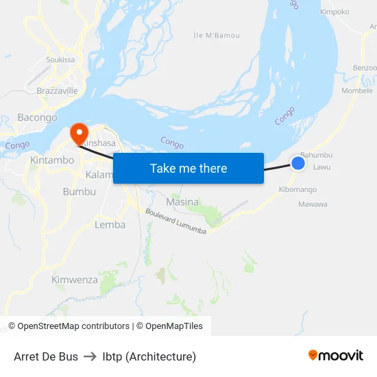 Arret De Bus to Ibtp (Architecture) map