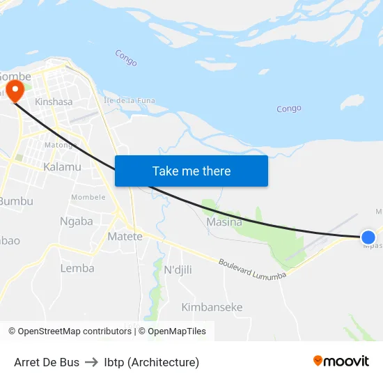 Arret De Bus to Ibtp (Architecture) map