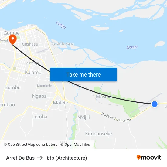Arret De Bus to Ibtp (Architecture) map