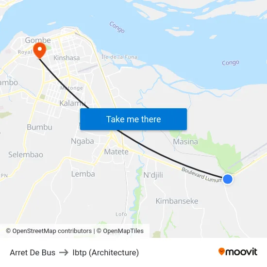 Arret De Bus to Ibtp (Architecture) map