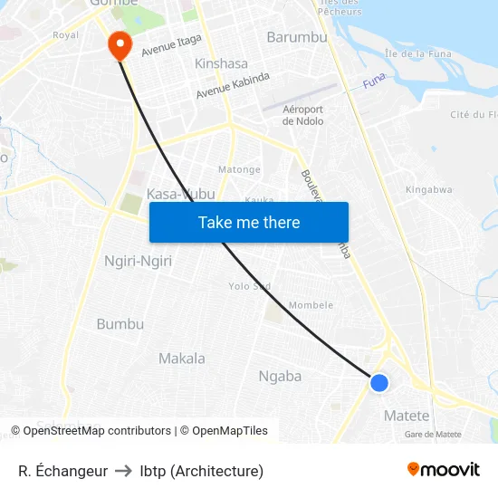 R. Échangeur to Ibtp (Architecture) map