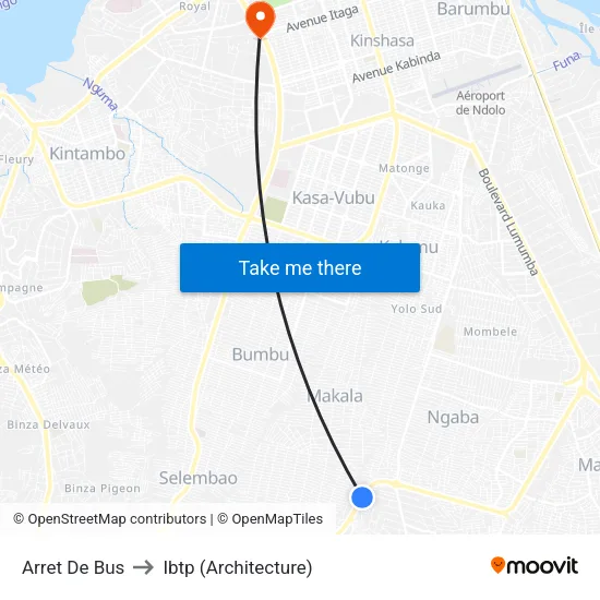Arret De Bus to Ibtp (Architecture) map
