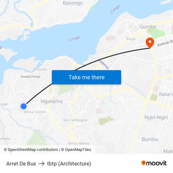 Arret De Bus to Ibtp (Architecture) map