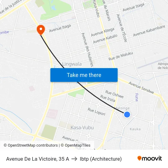 Avenue De La Victoire, 35 A to Ibtp (Architecture) map
