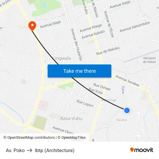 Av. Poko to Ibtp (Architecture) map