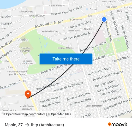 Mpolo, 37 to Ibtp (Architecture) map