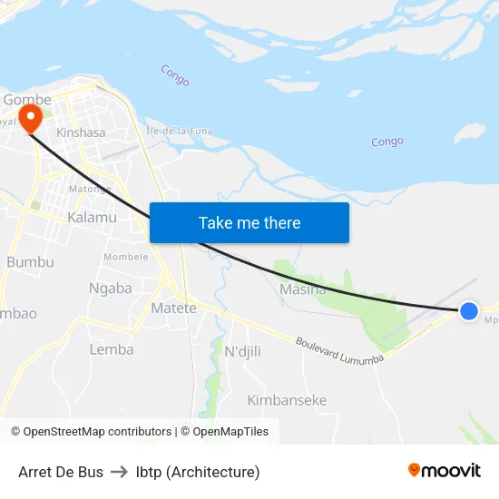 Arret De Bus to Ibtp (Architecture) map