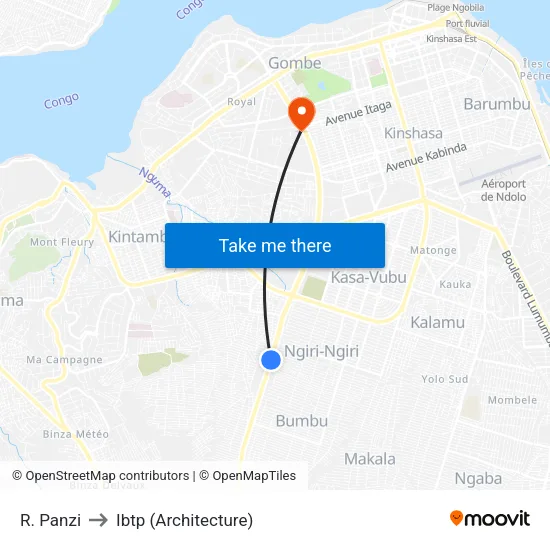 R. Panzi to Ibtp (Architecture) map