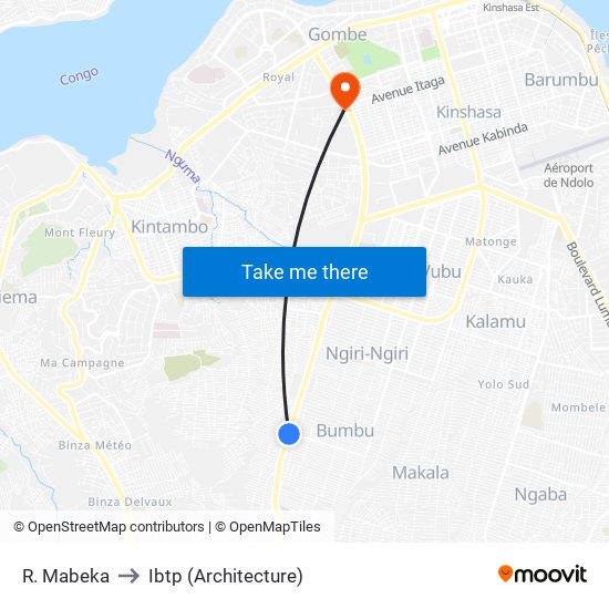 R. Mabeka to Ibtp (Architecture) map