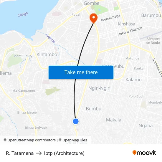 R. Tatamena to Ibtp (Architecture) map
