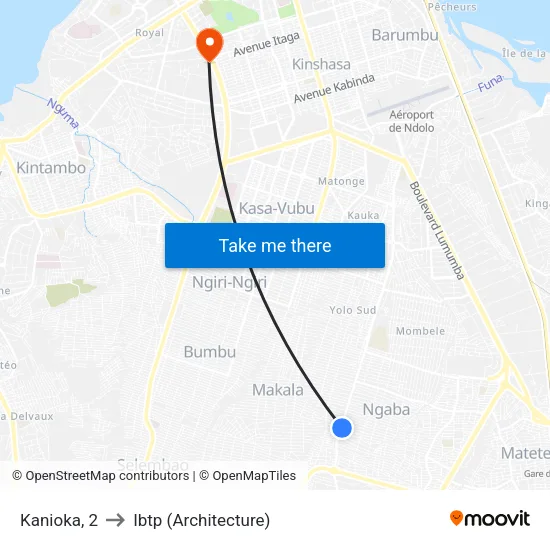 Kanioka, 2 to Ibtp (Architecture) map
