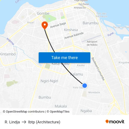 R. Lindja to Ibtp (Architecture) map