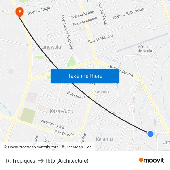 R. Tropiques to Ibtp (Architecture) map