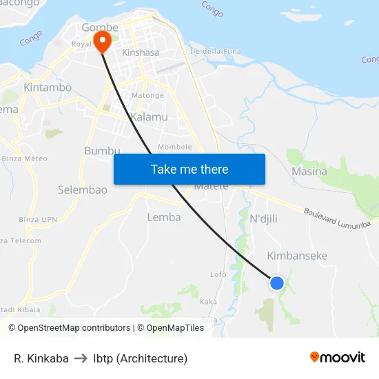 R. Kinkaba to Ibtp (Architecture) map