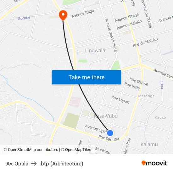 Av. Opala to Ibtp (Architecture) map