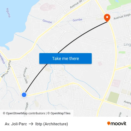 Av. Joli-Parc to Ibtp (Architecture) map