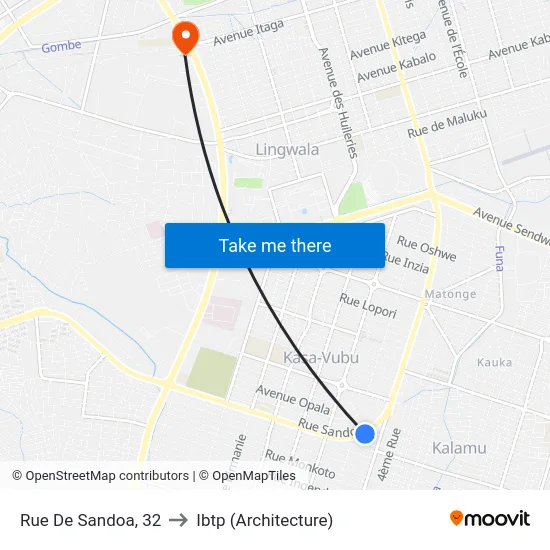 Rue De Sandoa, 32 to Ibtp (Architecture) map