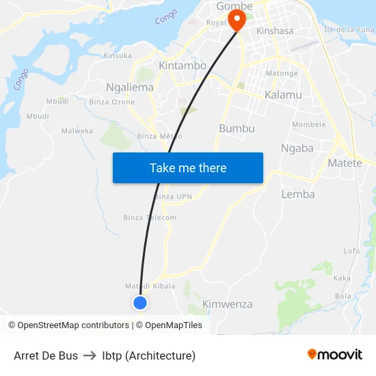 Arret De Bus to Ibtp (Architecture) map