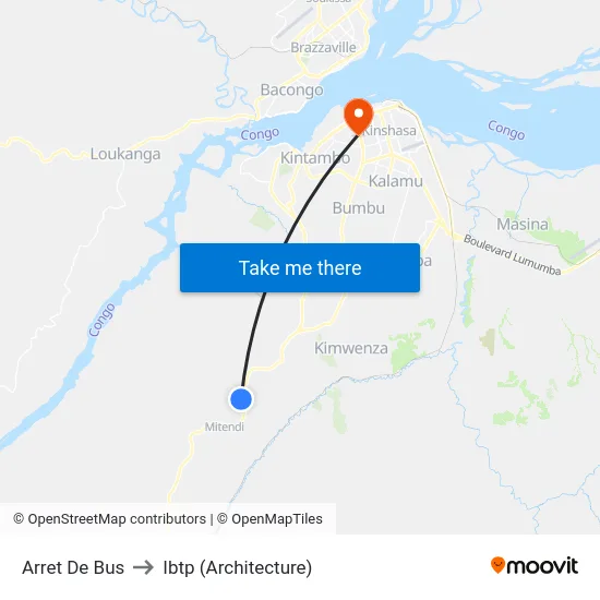 Arret De Bus to Ibtp (Architecture) map