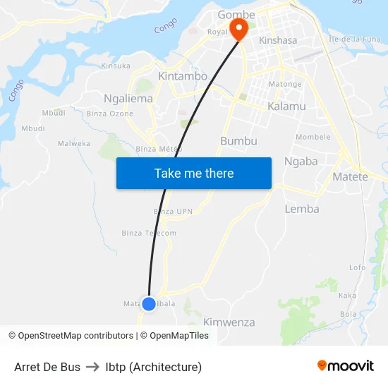 Arret De Bus to Ibtp (Architecture) map