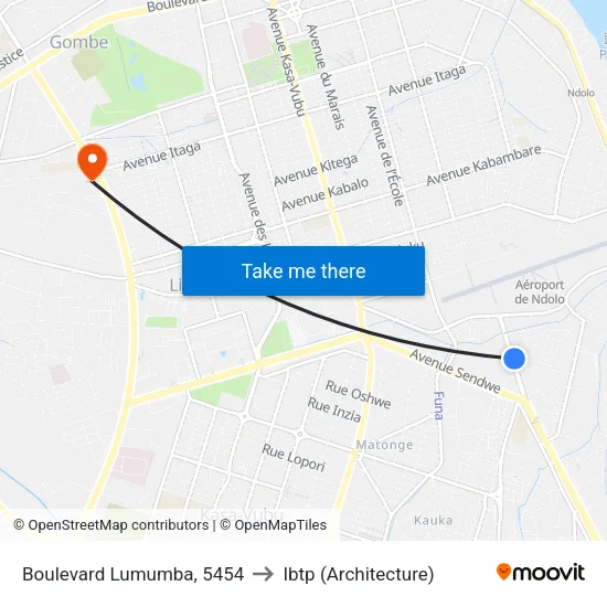 Boulevard Lumumba, 5454 to Ibtp (Architecture) map