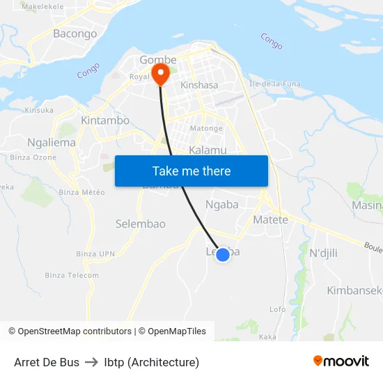 Arret De Bus to Ibtp (Architecture) map