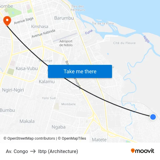 Av. Congo to Ibtp (Architecture) map