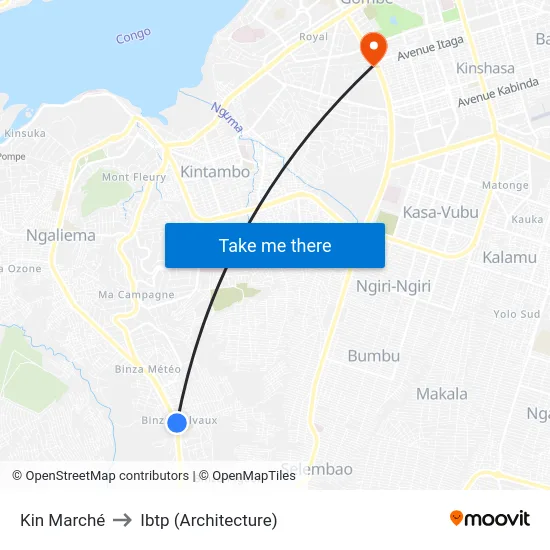 Kin Marché to Ibtp (Architecture) map