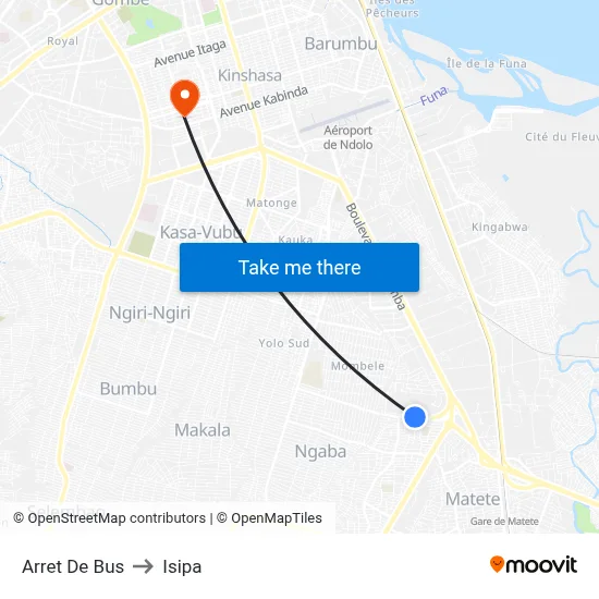 Arret De Bus to Isipa map