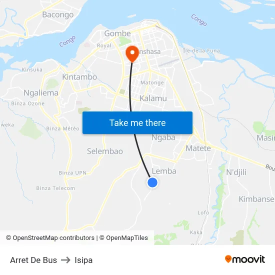 Arret De Bus to Isipa map