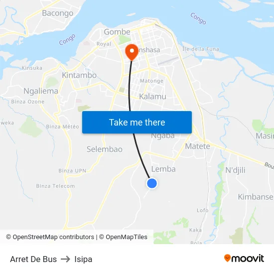 Arret De Bus to Isipa map