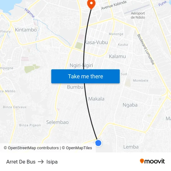 Arret De Bus to Isipa map