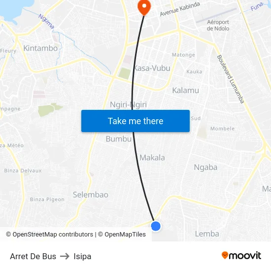 Arret De Bus to Isipa map