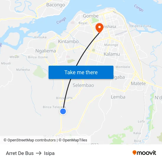 Arret De Bus to Isipa map
