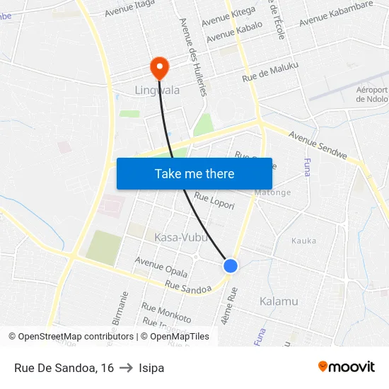 Rue De Sandoa, 16 to Isipa map