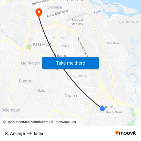 R. Anunga to Isipa map