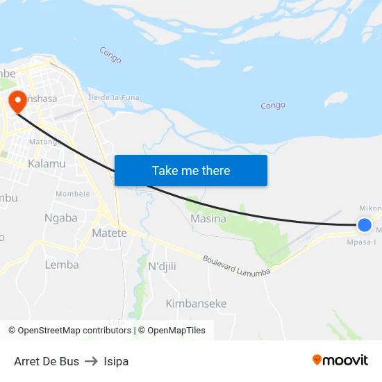Arret De Bus to Isipa map