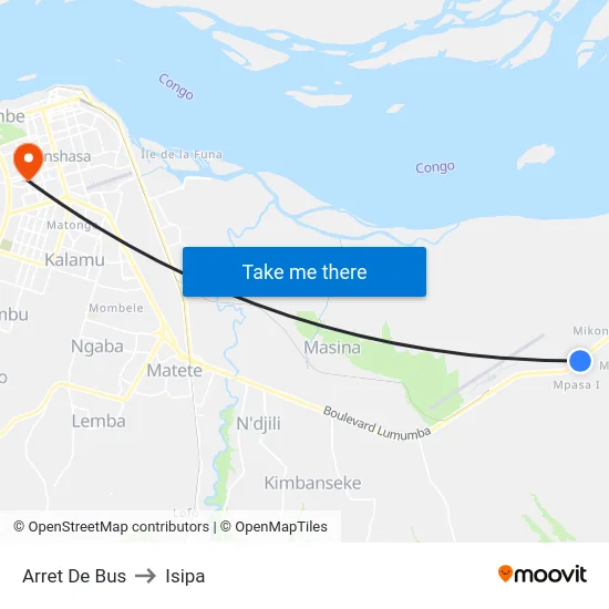Arret De Bus to Isipa map