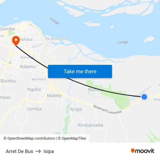 Arret De Bus to Isipa map