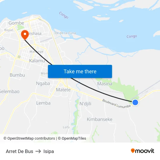 Arret De Bus to Isipa map