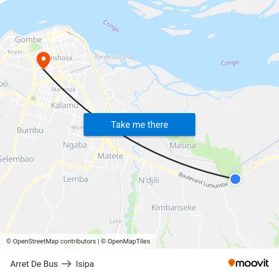 Arret De Bus to Isipa map
