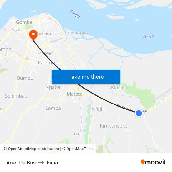 Arret De Bus to Isipa map
