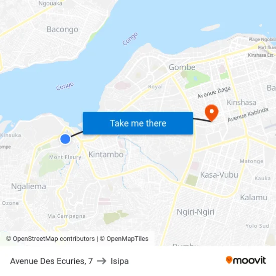 Avenue Des Ecuries, 7 to Isipa map