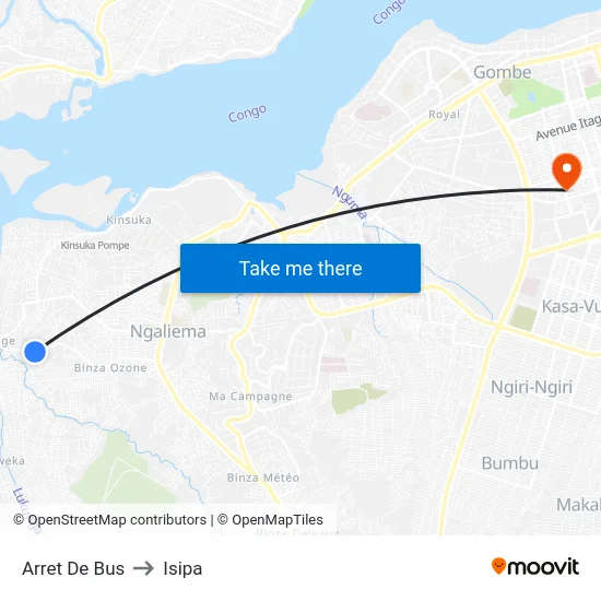 Arret De Bus to Isipa map